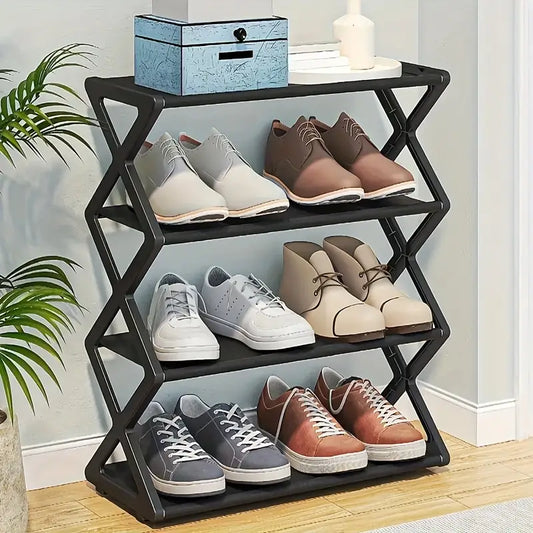 Simplified Shoe Storage Rack for Home, Dormitories, and Entryways: Essential Shoes Organizer Shelf for Families