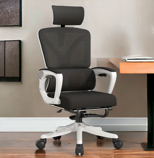 Verstellbarer, ergonomischer Bürostuhl mit Schwamm-Nylon-Mesh-Gewebe: Ideal für Besprechungen, Schulungen und Heimbüro – drehbarer, verstellbarer und bequemer Computerstuhl
